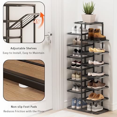 Range-chaussures grande capacité multi-niveaux à étagères grillagées