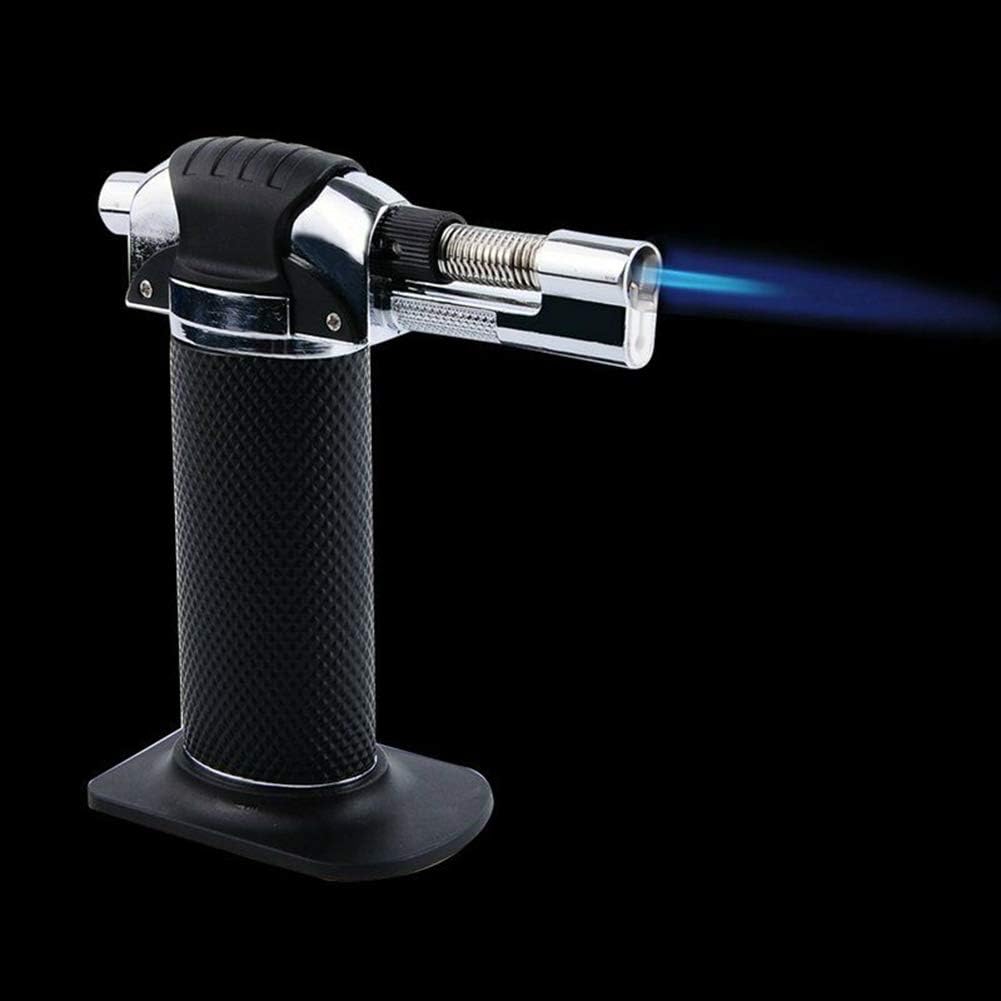JUN-L Metal Flame Gun Welding Gas Torch Lighter Heating Lgnition Butane Portable Camping Welding Gas Torch for crème brûlée Outdoor BBQ