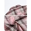 SANGTREE-Girls-Womens-Button-Down-Plaid-Cotton-Tops-Shirt-3-Months-US-2XL SANGTREE Family Matching Flannel Shirts Girls Flannel Shirts Long Sleeve Button Down Plaid Shirts Pink, 7-8 Years = Tag 140