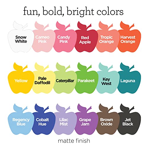 Apple Barrel Acrylic Paint Set, Promotck 18 (2 Fl Oz/59 Ml) Assorted Matte Finish Colors For Painting, Drawing & Art Supplies, Diy Arts And Crafts Acrylic Paint For Kids And Adults #TOP2