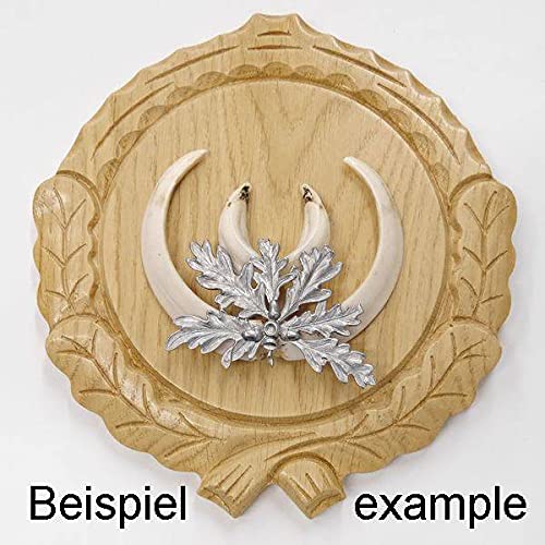 GTK Oferta 5 placas de cuña talladas de roble claro AF 14 cm con 5 hojas de roble de 6 hojas, tabla de cuñas, tabla de especias, cartel para trofeos