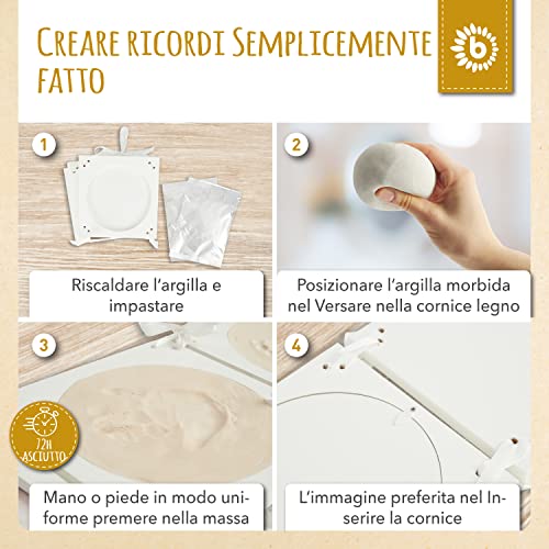 Bieco - Set per impronte con tre cornici da appendere - 4