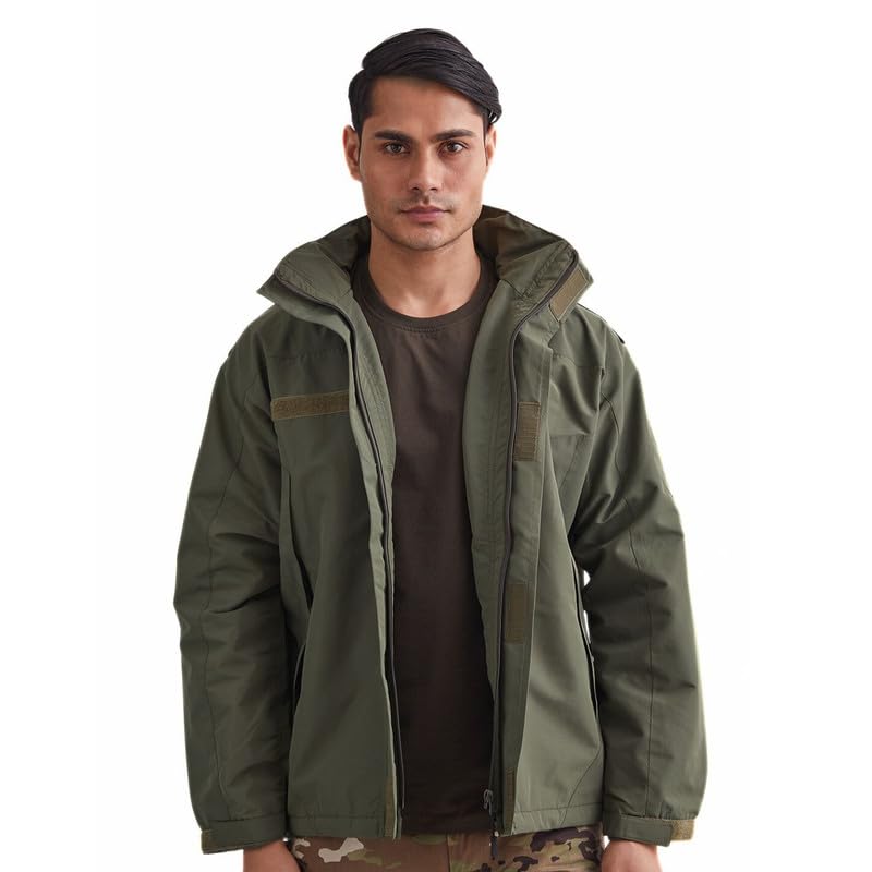 mountmiller Men's Solid Military Airshell Hooded Tactical Wind Jacket | Water-Repellent, Multi-Pocket, Abrasion-Resistant - Perfect for Outdoor Activities, Hiking, and Trekking-picture-43