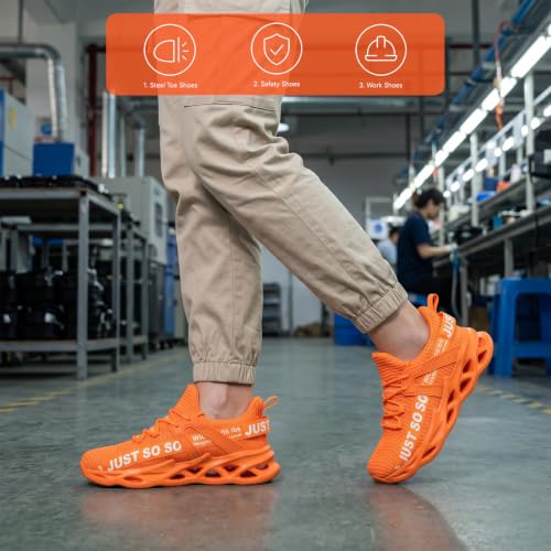 Image of Furuian Steel Toe Shoes for Men Women Slip On Comfortable Safety Shoes
