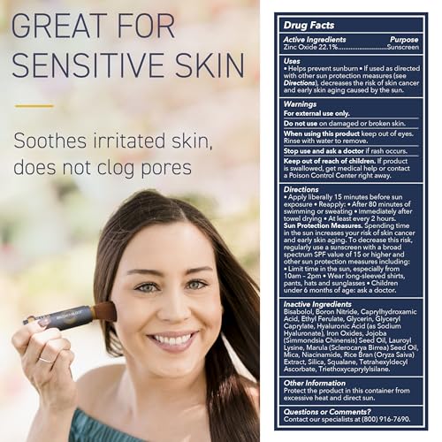 Image of Brush On Block SPF 30 Mineral Powder Sunscreen New Formula, With Niacinamide, Hyaluronic Acid, & Vitamin C, Broad Spectrum, Water Resistant, Translucent, For All Skin Types, Reef Friendly, Mfg in USA