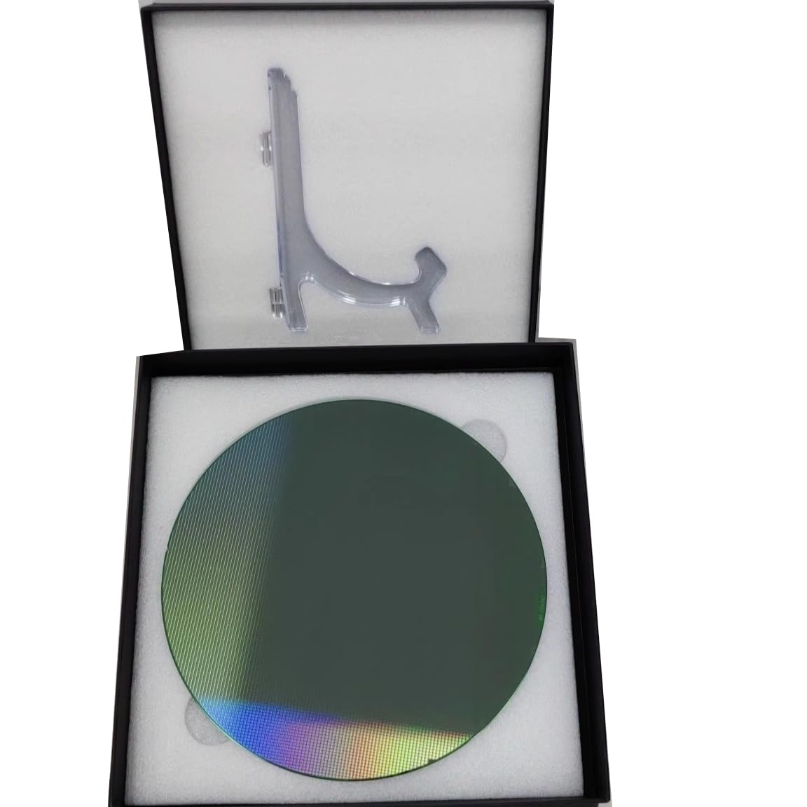 8-Inch (200mm) Silicon Wafer, Photolithography Demo Wafer for Exhibition Display, IC Sample, Semiconductor Gift Wafer for Teaching and Lab Use (8" XA14 Kit)