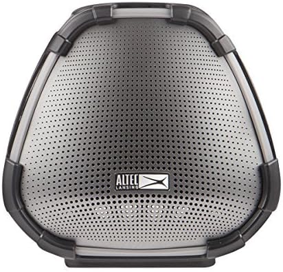 Altec Lansing VersA Smart Portable Bluetooth Speaker with Amazon Alexa Voice Assistant, Black and Silver (Renewed)