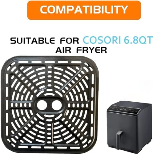 6.8QT Air Fryer Grill Pan for COSORI Dual Blaze 6.8QT Smart Air Fryer, Premium Air Fryer Grill Crisper Plate Rack Insert Grate Shelf for COSORI 6.8QT Air Fryers, Nonstick, Dishwasher Safe - Thumbnail 4