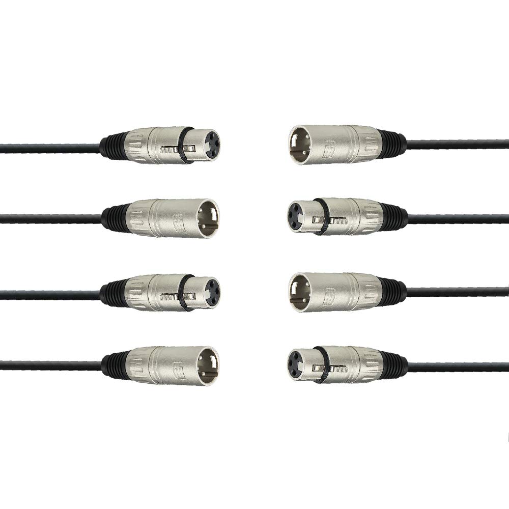 Adam Hall - Cable de audio para micrófono (4 unidades, 3 pines, 10 m)