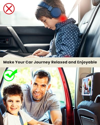 Wonnie Tablet Holder For Car, Upgraded Ipad Holder For Car Back Seat Headrest Mount Holder For Kids With Anti-Slip Strap,Silicone Holding Net/Fits All 7-12.9'' Tablets thumb #8