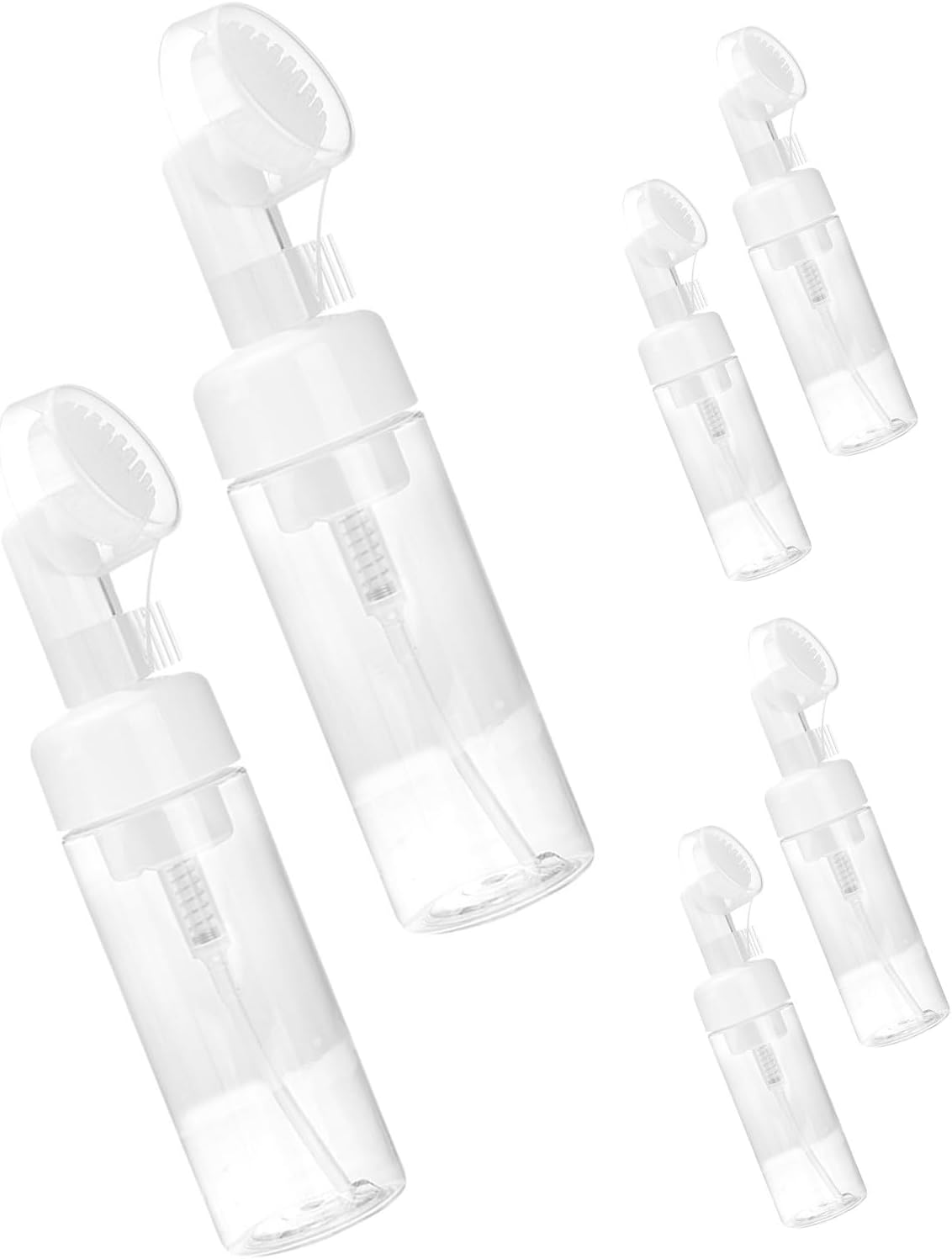 6pcs Foaming Pump Bottle 100ml with Brush Head, 150ml PET
