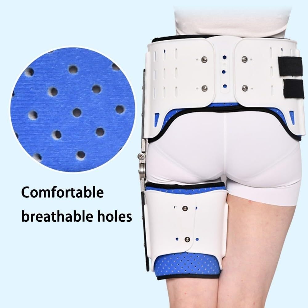 FoRes Adjustable Compression Sleeve Sciatica Pain Relief Hip Brace With Groin Support Wrap Thigh Hamstring Quadriceps Injuries Hip Joint Arthritis Postoperative Rehabilitation(LEFT)