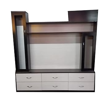 Work and Work Engineered Wood TV Unit with Shelving Storage TV Unit -3