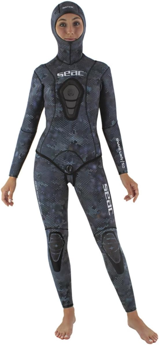 Seac Snake Lady, Two-Pieces Wetsuit for Spearfishing and Freediving, Open-Cell Neoprene