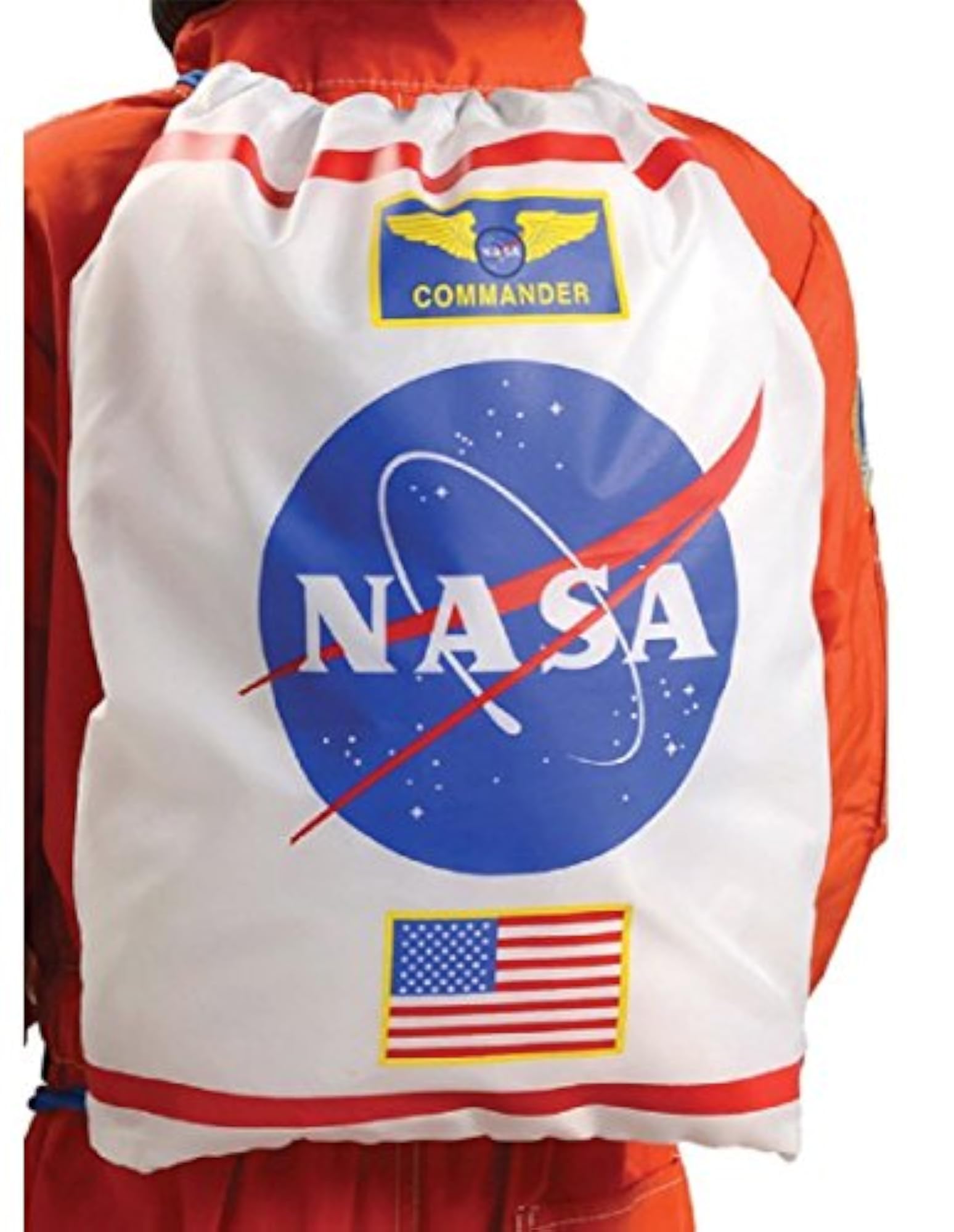 Astronaut Drawstring Bag in White and Blue