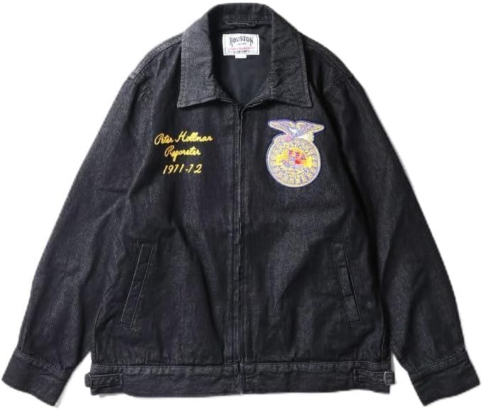 Houston DENIM FFA Jacket, blue, XL : Amazon.com.au: Clothing