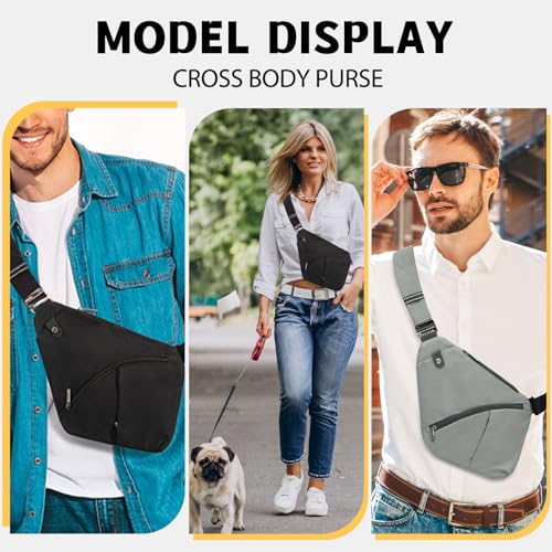 Image of Travel Anti Pickpocket Purses, Slim Carry Crossbody Bag for Women & Man Travel Safe, Waterproof