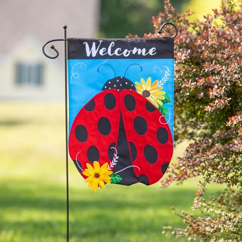 Drapeau de jardin en lin de bienvenue résistant aux intempéries extérieur