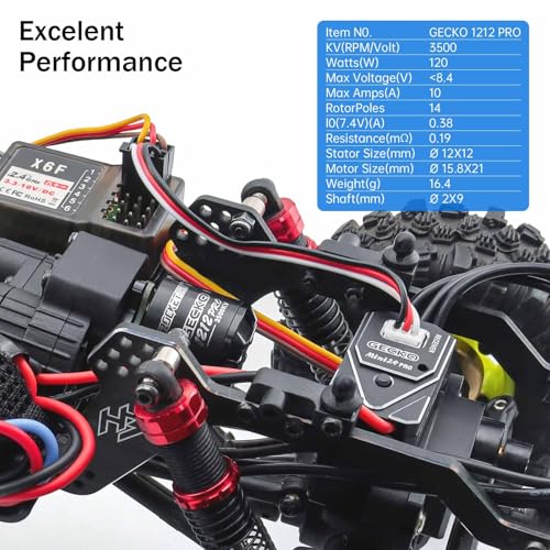 Motor Outrunner 1212 Pro 3500KV combo ESC 25A para coche RC Crawler 1/24 2