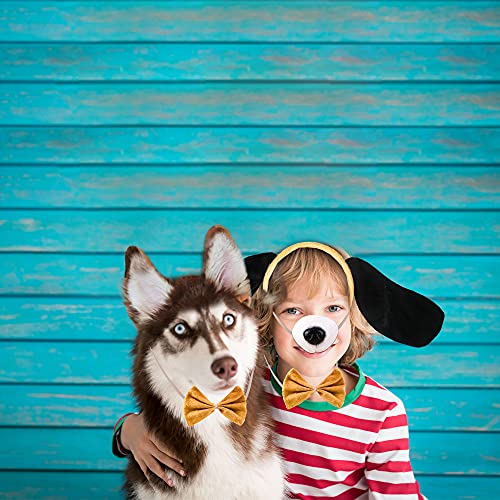 Cagemoga 2 Sets Puppy Dog Costume With Dog Ears Headband Dog Nose Tail Bow Tie Glove Dog Fancy Dress Costume Kit Accessories For Halloween Christmas Party Cosplay Costume Decoration #TOP2
