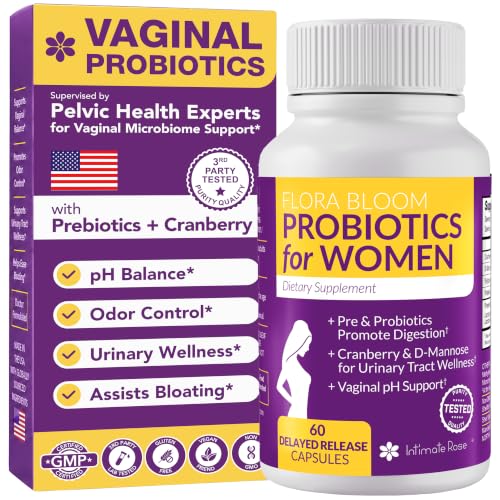 Complete Vaginal Probiotics for Women - w/Added Cranberry, D-mannose to Promote Urinary Tract,...