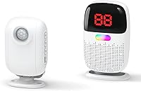 Vista 10 de Alarmas de cama para pacientes ancianos con demencia – Pantalla digital de identificación con sensor y buscapersonas con clip, rango inalámbrico