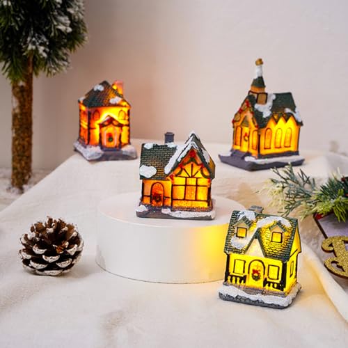 Village de Noël miniature idée cadeau déco de table hiver - 6