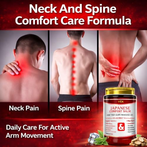 Image of Japanese Formula Soothing Massage Gel for Joint & Muscle Pain Relief - Arnica, Mugwort, Hyaluronic Acid - Back, Neck, Knee & Leg Massage Balm - 100% Herbal Fast Absorption Formula 100ml