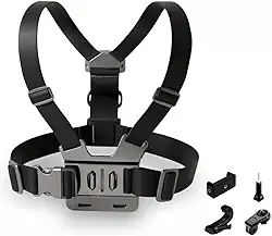 Suporte De Peito Peitoral Ajustável Para Celular Smartphones Compatível Com Câmera GoPro | Chest Band universal Câmera Esportiva Ajustável 360° Colete Para Vídeo E Filmagem Esporte Moto Bike Corrida