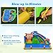 OLAKIDS Inflatable Water Slide, 7 in 1 Bounce House Water Park with Slide Splash Pool Climbing Wall 2 Water Guns Basketball Rim, Outdoor Inflatable Obstacle Course for Kids Backyard (with 735W)
