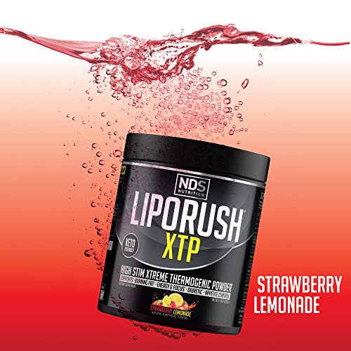 Liporush Nds Nutrition Xtp Thermogenic Fat Burner With L-Carnitine - Energy, Focus, And Appetite Control - Extreme Thermogenic Fat Burning Powder Weight Loss - Strawberry Lemonade (45 Servings) #TOP7