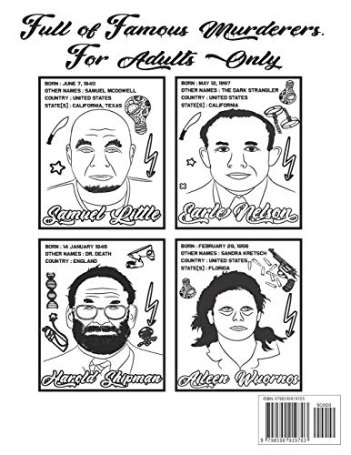 Serial Killer Coloring Book with Facts and Last Words: A True Crime Adult Gift - Full of Famous Murd
