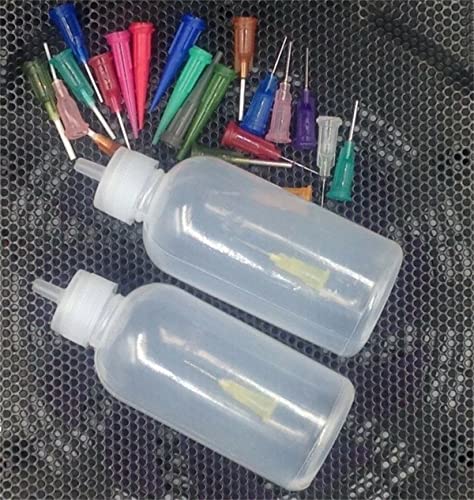 Lot de flacons applicateurs de 50 ml avec 21 aiguilles de distribution pour loisirs créatifs, peinture acrylique, huile, artisanat, œuvres d'art, loisirs créatifs