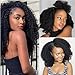Yacurcur Afro Kinky Curly Clip in Hair Extensions Human Hair 4C Hair Clip in Extensions 8pcs 120g/set 10A Brazilian Virgin Natural Hair Clip Ins for Black Women Natural Black Color 12 Inch