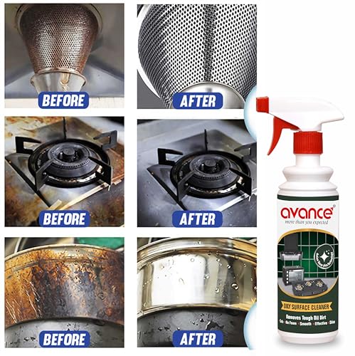 Image of Avance Oily Stain Remover /Stain Remover /Kitchen Cleaner for Chimney, Gas Stove, Oven, Tiles | Heavy Duty Degreaser | Removes Oil, Stubborn Stains & Grease Build-Up