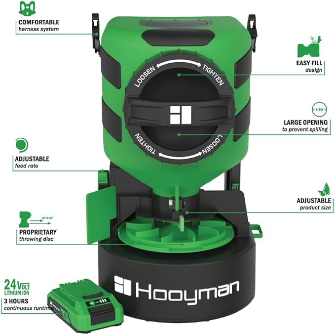 Soprendedor eléctrico Hooyman con batería de 24V y capacidad de 35LB miniatura 3