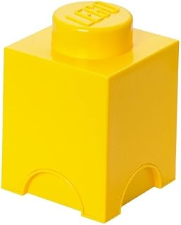 Lego 40011732 - Caja en forma de bloque de lego 1, color amarillo [importado de Alemania]