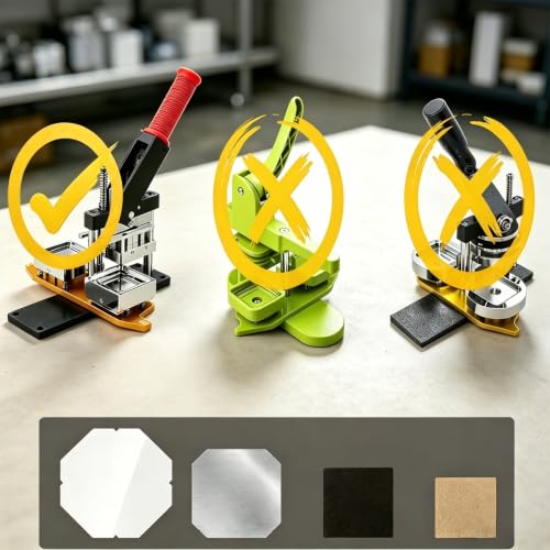 Materiales para Imanes de Cartón Evitan Deformaciones en Botones de 2x2in 5
