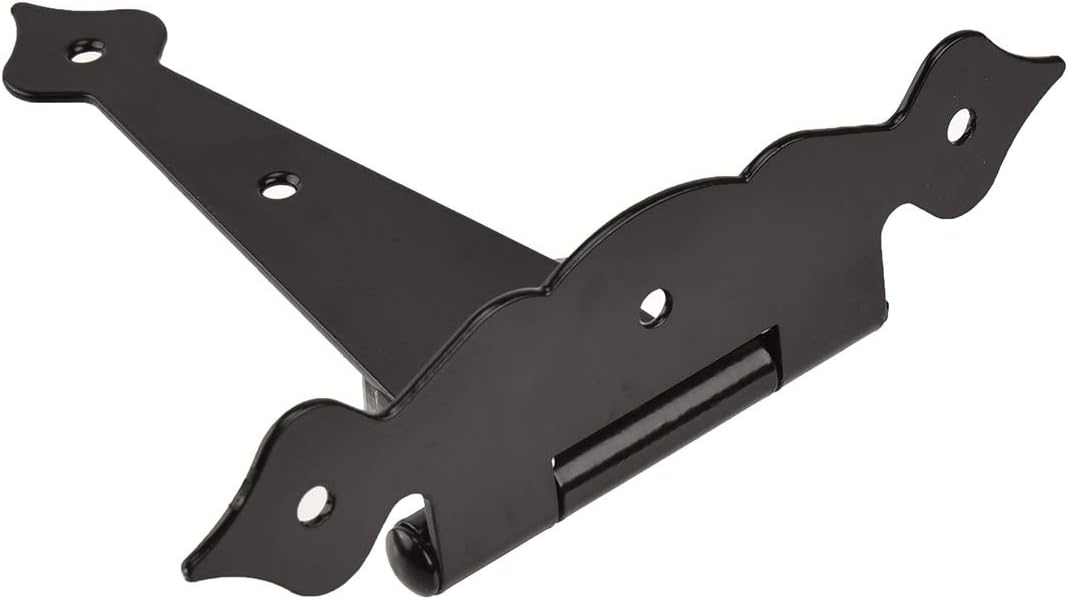 Exclusive Discount 50% Price TamBee 8inch Strap Hinges Shed Door Hinges Barn Door Hinges Heavy Duty Gate Hinges for Wooden Fences Decorative Classic Hinges Black