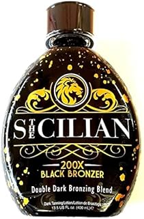 The Scilian Double Dark 200X Black Bronzer Tanning Lotion For Indoor Tanning Beds & Outdoor Sun Tan
