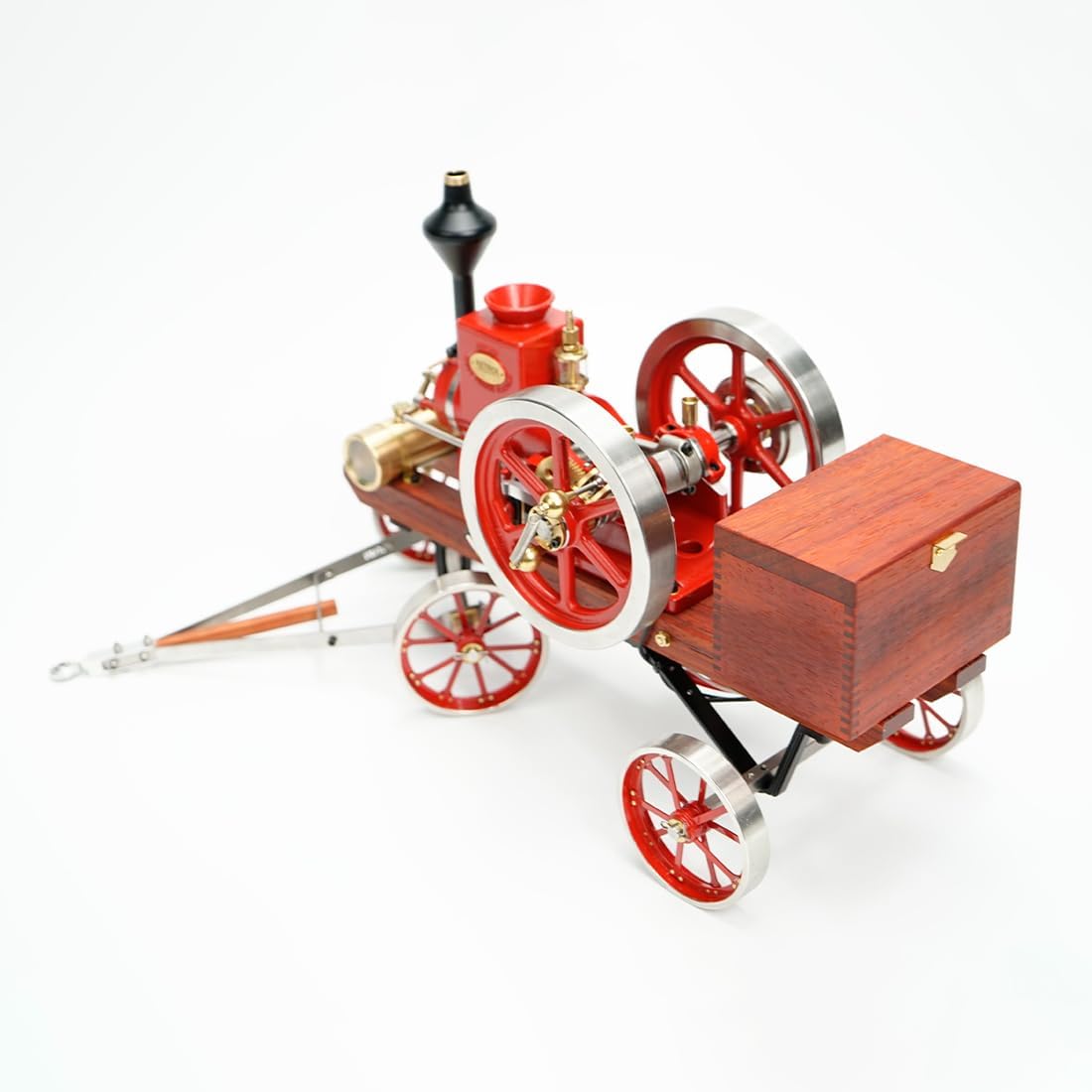 Retrol Engine HM-01 Engine Model Kit, Hit and Miss Engine Kit with High-Low Speed Gear Lever/Flatbed Transport Cart/Accessory Triad/CDI Igniter/Spark Plug, Ornament Gift -KIT