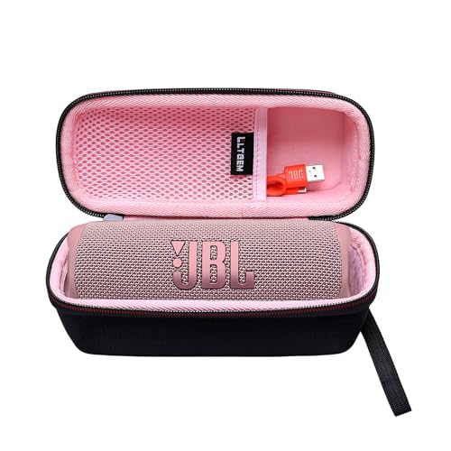 L LTGEM Case for JBL Flip 7/6/5 Flip Essential 2 Speaker - Portable Travel Case- Pink