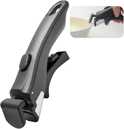 New Removable Handle – 7.5 Inch Universal Detachable Pot &amp; Pan Handle (Black) Pots and Pans, Dishwasher and Oven Safe, Black