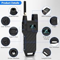 2Pcs ESP32 LoRa V4 Development Board +GPS Version +3000mAh Battery + Case Carrying ESP32-S3R2 SX1262 With 868 MHz Antenna WiFi Bluetooth 0.96” OLED LoRa V4 Devices for Ar duino LoRawan IOT (N39,Balck) – Ansicht 6