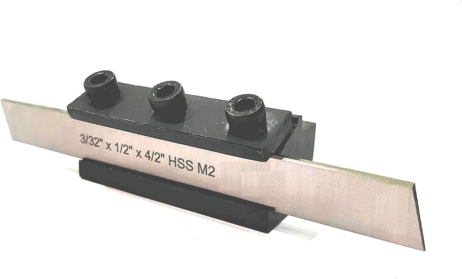 Non- Adjustable T-Parting Cut off Holder with Blade for Lathe Machine Tools ((Blade-3/32''x 1/2'' x41/2''(10mm Shank))