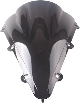 Black Double Bubble Windscreen Windshield for Motorcycle for Yamaha YZF R1 2004 2005 2006