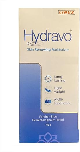 Hydravo Skin Renewing Moisturizer Cream | Long Lasting, Light Weight And Paraben free (50 g)