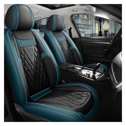 Housses de sièges auto en cuir Nissan Versa Teana Almera Patrol Y61 Noir Bleu