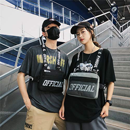 Rvtkak Chest Pack, Unisex Chest Bag, Hip Hop Style Vest Crossbody Bag - Image 2