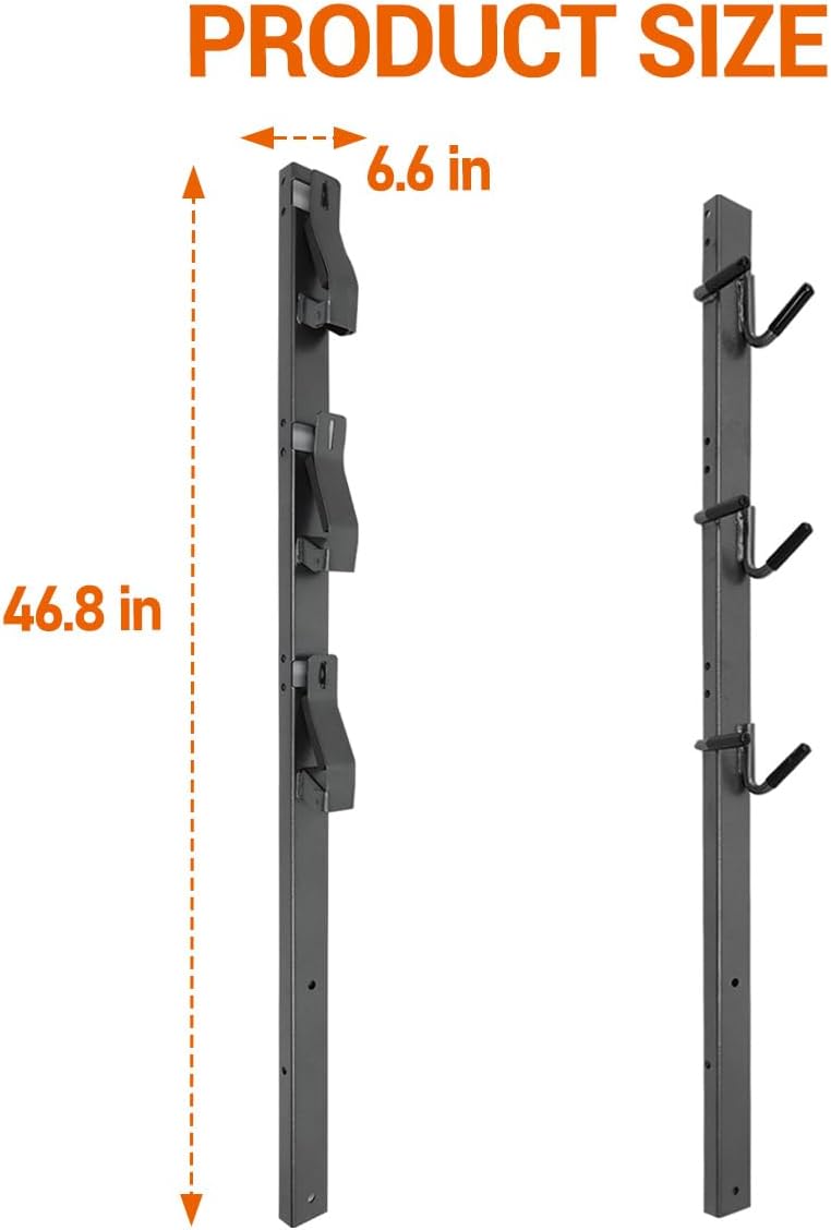 3-Position Weed Eater Rack Mount for Landscape Trucks & Trailers: Heavy-Duty Steel Lockable Holder with Enclosed Trimmer Storage | Triple-Point Security System
